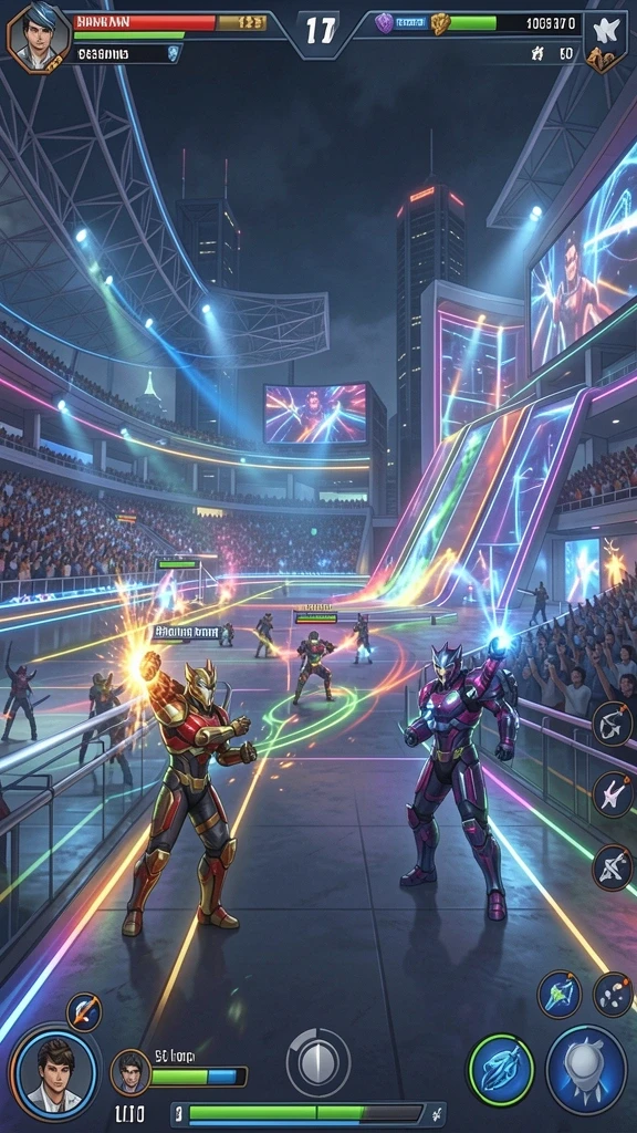 Screenshot saat pertandingan multiplayer yang seru.