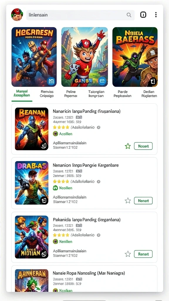 Tampilan grafik yang menarik dan berwarna.