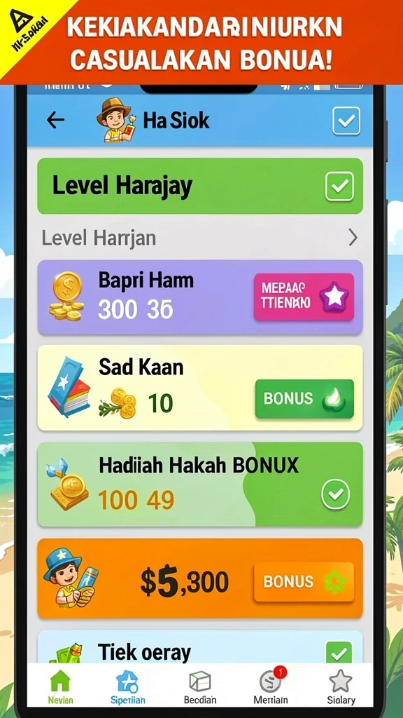 Screenshot menampilkan tampilan antarmuka permainan slot yang menarik.