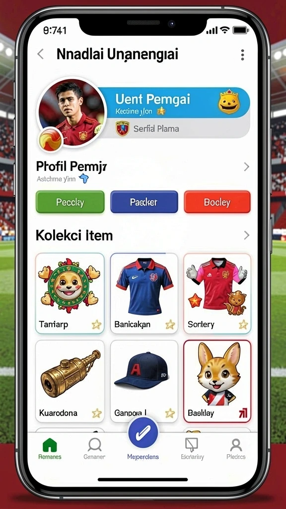 Screenshot menunjukkan fitur bonus dengan efek visual yang memukau.