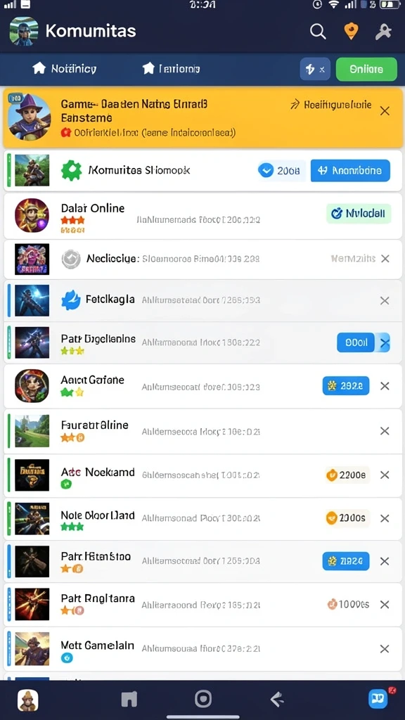 Screenshot menampilkan berbagai pilihan permainan slot.