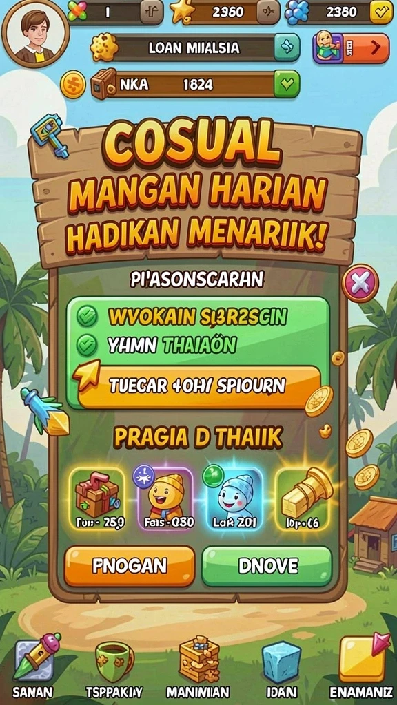 Screenshot menunjukkan beberapa jenis permainan kasino yang tersedia.