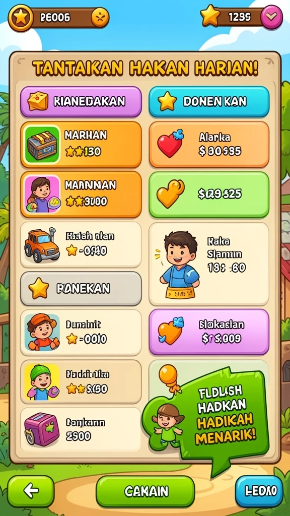 Beragam permainan yang menantang dan seru.