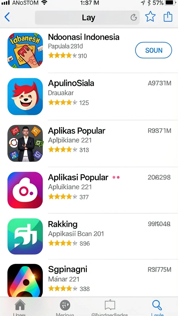 Screenshot 2: Berbagai pilihan permainan yang tersedia dalam aplikasi.