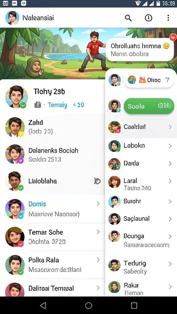 Fitur turnamen untuk menambah tantangan.