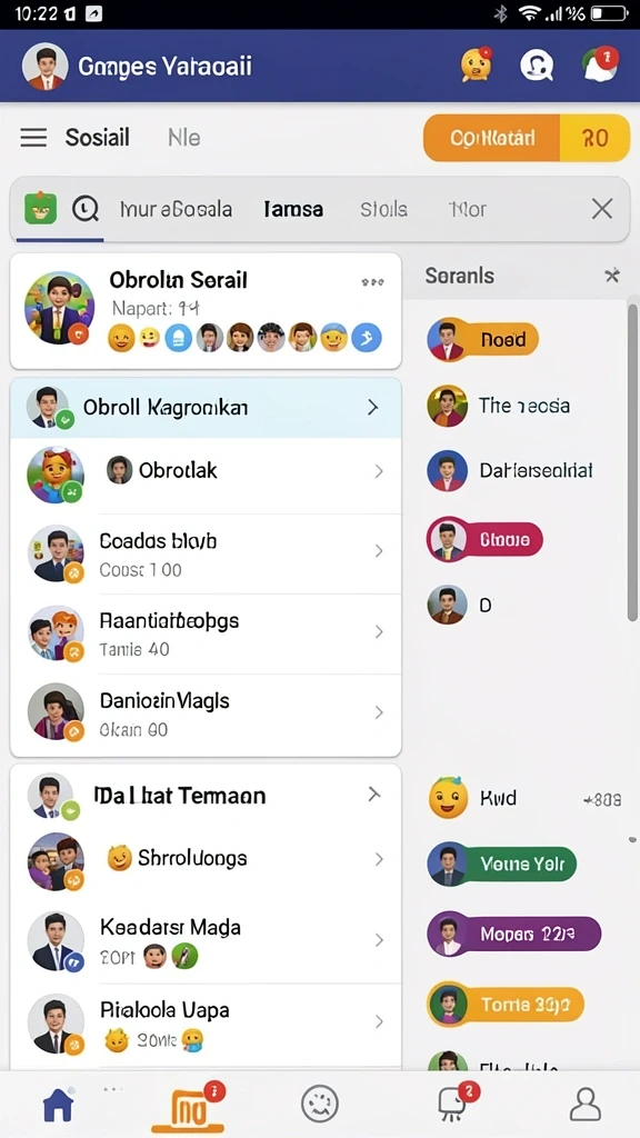 Tampilan antarmuka yang modern dan menawan.