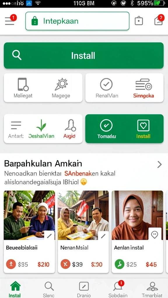 Tampilan awal aplikasi KOKO5000 yang menarik.