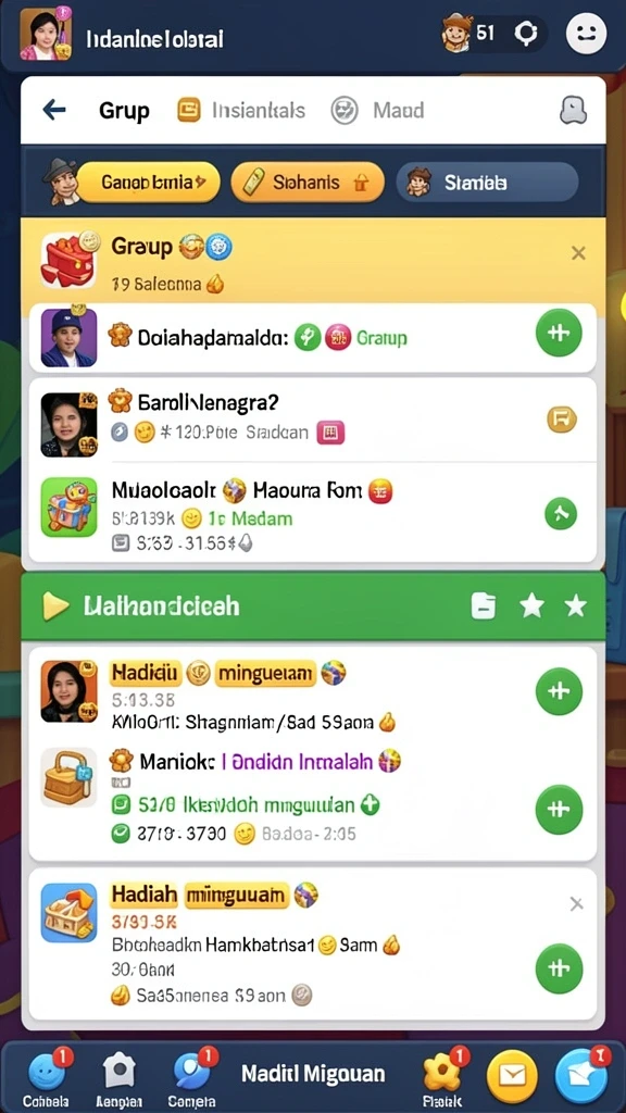 Screenshot menunjukkan pilihan tema slot yang beragam.