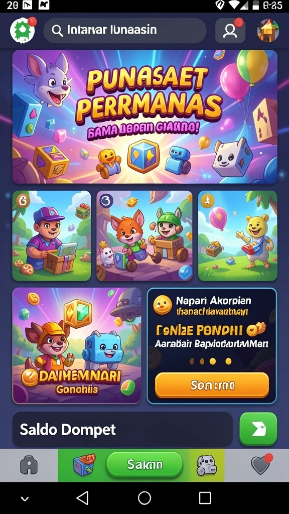 Screenshot pertama menampilkan antarmuka permainan yang menawan.