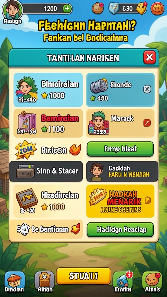Mode permainan yang beragam dan menarik.