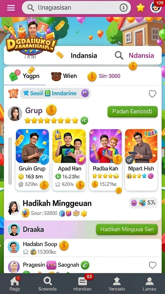 Tampilan layar utama WINSLOT dengan beragam pilihan permainan.