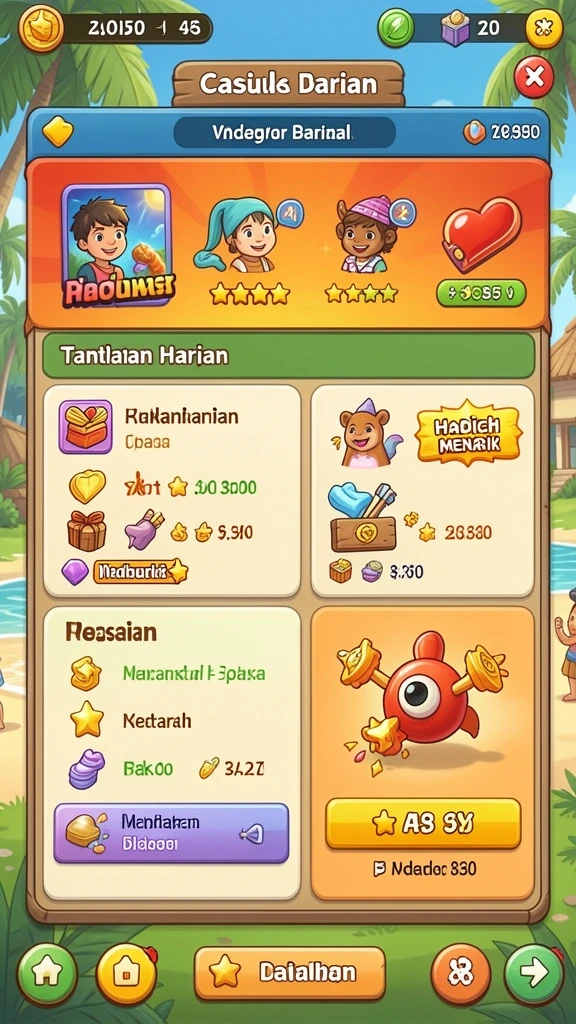 Deskripsi fitur sosial yang memungkinkan interaksi antar pemain.
